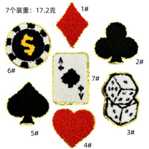 Directly from the manufacturer popular playing card embroidery cloth sticker shoe and hat decoration embroidery patches sticker clothing accessories embroidery chapter boyEmbroidered Iron on Patches for Clothes, Dress, Hat, Jeans, DIY Accessories Patches for Caps Backpacks Vest Harness -JY