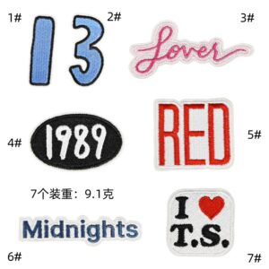 English alphabet cloth sticker cartoon love patches sticker fashion computer embroidery label spot wholesale accessories jewelryEmbroidered Iron on Patches for Clothes, Dress, Hat, Jeans, DIY Accessories Patches for Caps Backpacks Vest Harness -JY