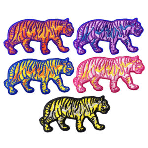 Color tiger embroidery patch, ironing cloth sticker, cloth sticker embroidery cloth sticker