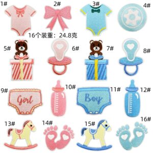 Cartoon boy and girl embroidery cloth sticker spot wholesale iron on patches badge cloth label clothing accessories computer embroideryEmbroidered Iron on Patches for Clothes, Dress, Hat, Jeans, DIY Accessories Patches for Caps Backpacks Vest Harness -JY