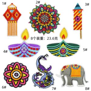 cartoon cute elephant bohemi embroidery sticker down jacket sweater embroidery decorative iron on patches stickerEmbroidered Iron on Patches for Clothes, Dress, Hat, Jeans, DIY Accessories Patches for Caps Backpacks Vest Harness -JY