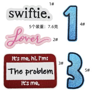 cartoon mold powder cloth sticker color combination 5 packs computer embroidery stamp hot melt adhesive patches discount wholesale priceEmbroidered Iron on Patches for Clothes, Dress, Hat, Jeans, DIY Accessories Patches for Caps Backpacks Vest Harness -JY