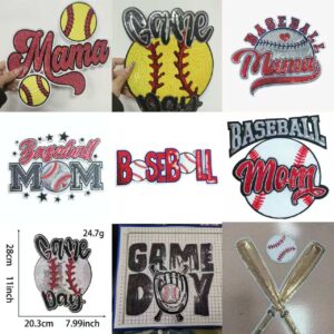 Gameday game day beads gold source spot oversized 28cm beads embroidered patch cloth sticker large pattern baseball
