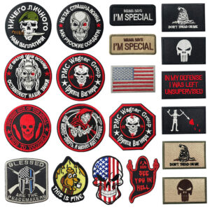 Spot Tactical Cloth Sticker Velcro Clothing Embroidery Cloth Sticker Backpack Iron on Patches Sticker Wool Patch Sticker