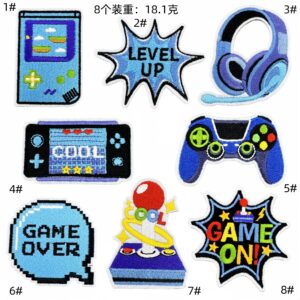 creative video game series cloth sticker computer embroidery clothing accessories embroidery patches embroidery spot wholesaleEmbroidered Iron on Patches for Clothes, Dress, Hat, Jeans, DIY Accessories Patches for Caps Backpacks Vest Harness -JY