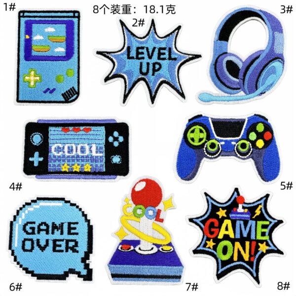 creative video game series cloth sticker computer embroidery clothing accessories embroidery patches embroidery spot wholesaleEmbroidered Iron on Patches for Clothes, Dress, Hat, Jeans, DIY Accessories Patches for Caps Backpacks Vest Harness -JY