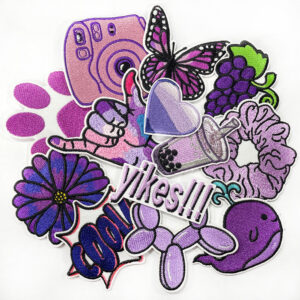 purple series cloth sticker Iron on Patches label adhesive ironing wholesale spot clothes accessories decorative patch sticker