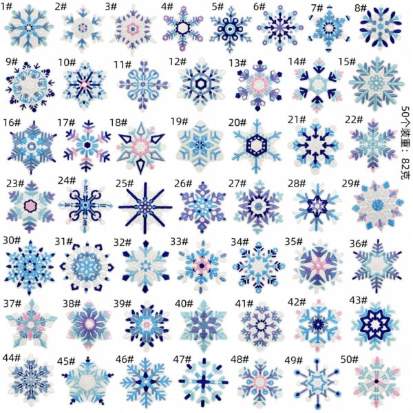 snowflake embroidery cloth sticker decoration cartoon patches decal electric embroidery piece clothing accessories spot wholesaleEmbroidered Iron on Patches for Clothes, Dress, Hat, Jeans, DIY Accessories Patches for Caps Backpacks Vest Harness -JY