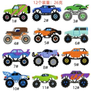 cartoon car embroidery cloth sticker spot wholesale computer embroidery clothing accessories patches sticker off road vehicleEmbroidered Iron on Patches for Clothes, Dress, Hat, Jeans, DIY Accessories Patches for Caps Backpacks Vest Harness -JY