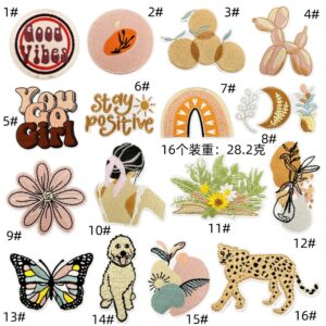 creative bohemian decorative embroidery cloth sticker clothing accessories computer embroidery hot melt adhesive spot wholesaleEmbroidered Iron on Patches for Clothes, Dress, Hat, Jeans, DIY Accessories Patches for Caps Backpacks Vest Harness -JY