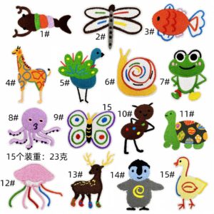 Iron the cute cartoon animal embroidery cloth sticker decorative turtle frog patches spot clothing accessoriesEmbroidered Iron on Patches for Clothes, Dress, Hat, Jeans, DIY Accessories Patches for Caps Backpacks Vest Harness -JY