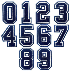 baseball Arabic numerals 0-9 flat embroidery embroidery cloth sticker