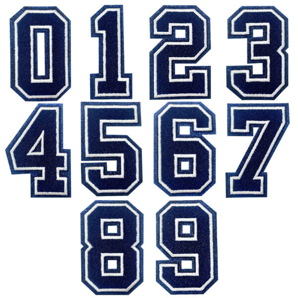 baseball Arabic numerals 0-9 flat embroidery embroidery cloth sticker