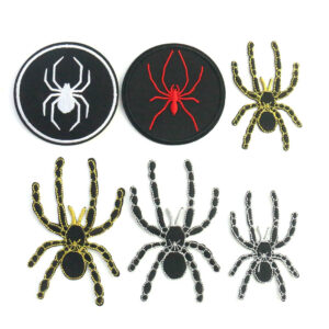 gand silver thread embroidery spider cloth sticker animal cartoon hat sock clothing accessories adhesive Patches sticker