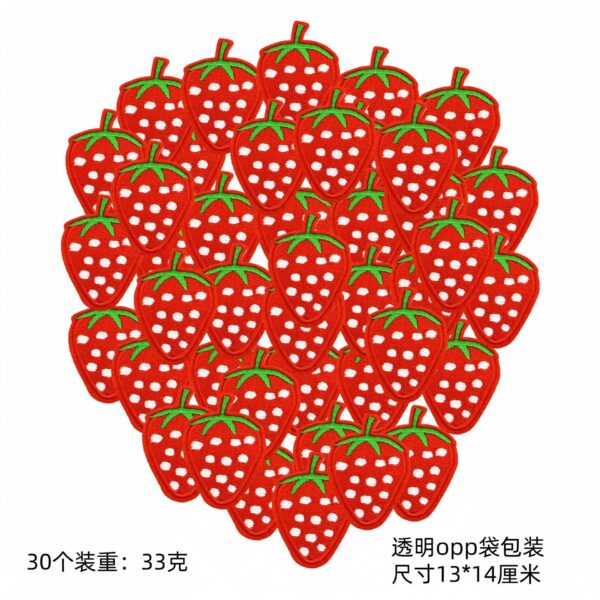 Ironed cartoon embroide strawberry cloth sticker spot wholesale accessories patches strawberry patches computer embroidery hot melt adhesiveEmbroidered Iron on Patches for Clothes, Dress, Hat, Jeans, DIY Accessories Patches for Caps Backpacks Vest Harness -JY