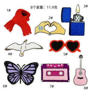Personalized cartoon peace singer peripheral cloth sticker embroidery patches decoration spot wholesale clothing accessories computer embroideryEmbroidered Iron on Patches for Clothes, Dress, Hat, Jeans, DIY Accessories Patches for Caps Backpacks Vest Harness -JY
