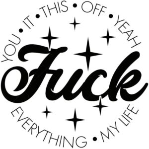 Heat transfers Iron on stickers  Obscene Curse Swear Bad words 101 for Tshirts Iron on Decal Patches Stickers Clothes Hat Pillows DIY Crafts