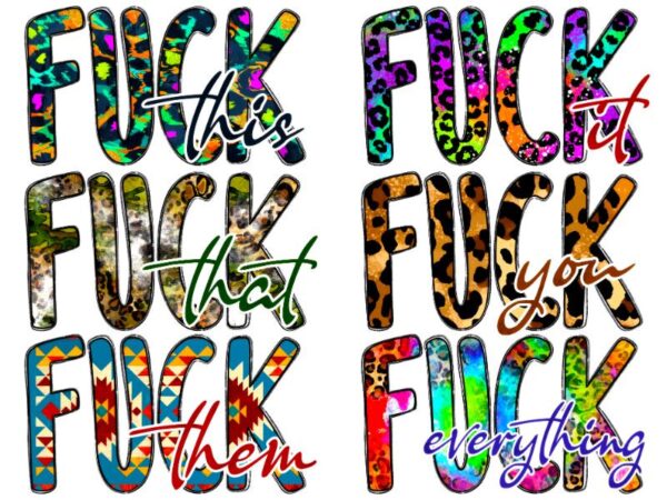 Heat transfers Iron on stickers  Obscene Curse Swear Bad words 175 for Tshirts Iron on Decal Patches Stickers Clothes Hat Pillows DIY Crafts