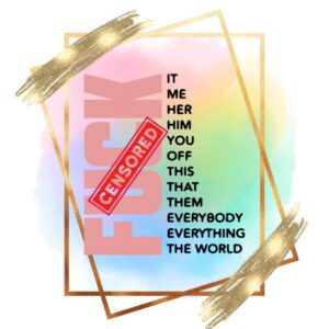Heat transfers Iron on stickers  Obscene Curse Swear Bad words 18 for Tshirts Iron on Decal Patches Stickers Clothes Hat Pillows DIY Crafts