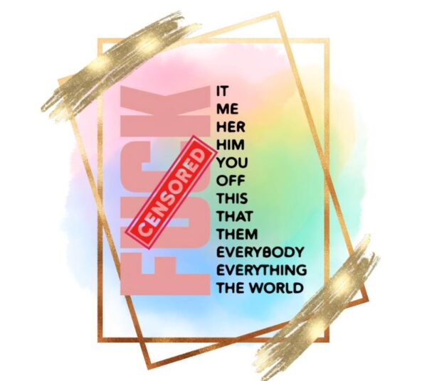 Heat transfers Iron on stickers  Obscene Curse Swear Bad words 18 for Tshirts Iron on Decal Patches Stickers Clothes Hat Pillows DIY Crafts