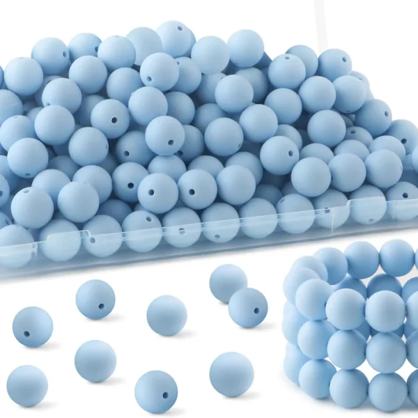 30Pcs 15mm Silicone Beads, Silicone Beads for Keychain Making Bulk Silicone Beads for Bracelet Making Necklace Making and Round Silicone Beads for Pens - Image 36