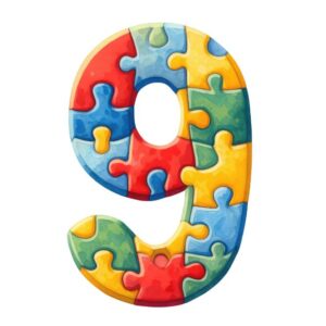 Heat transfers Iron on stickers  Puzzle letter 10 for Tshirts Iron on Decal Patches Stickers Clothes Hat Pillows DIY Crafts