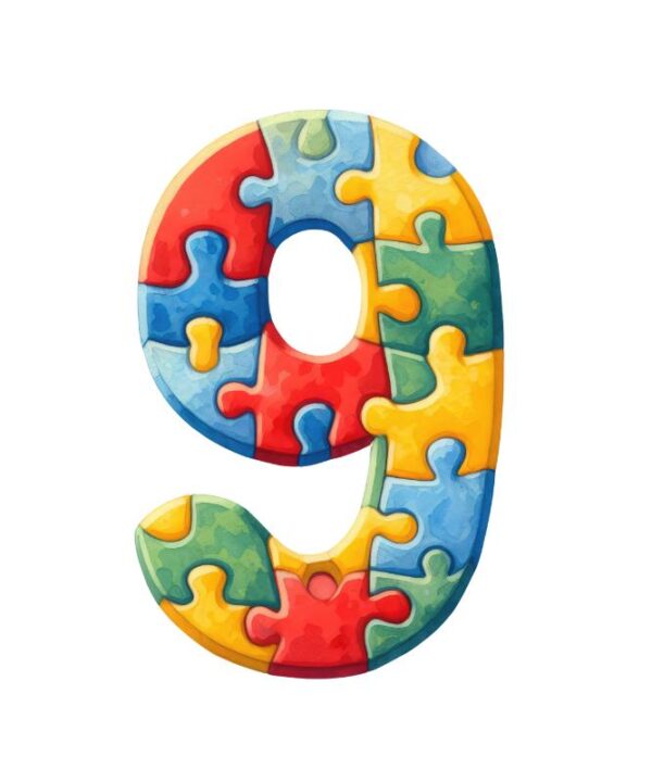 Heat transfers Iron on stickers  Puzzle letter 10 for Tshirts Iron on Decal Patches Stickers Clothes Hat Pillows DIY Crafts