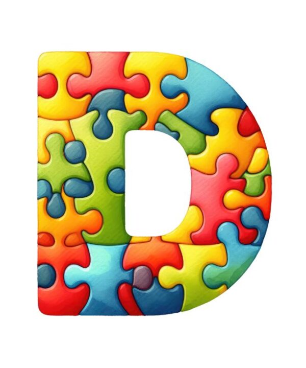 Heat transfers Iron on stickers  Puzzle letter 14 for Tshirts Iron on Decal Patches Stickers Clothes Hat Pillows DIY Crafts