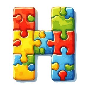Heat transfers Iron on stickers  Puzzle letter 18 for Tshirts Iron on Decal Patches Stickers Clothes Hat Pillows DIY Crafts