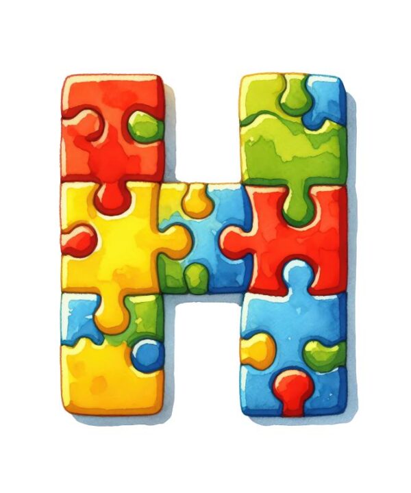 Heat transfers Iron on stickers  Puzzle letter 18 for Tshirts Iron on Decal Patches Stickers Clothes Hat Pillows DIY Crafts