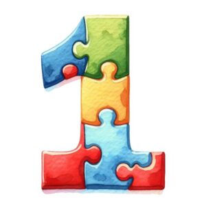 Heat transfers Iron on stickers  Puzzle letter 2 for Tshirts Iron on Decal Patches Stickers Clothes Hat Pillows DIY Crafts