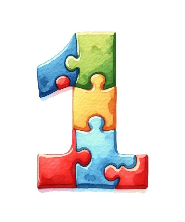 Heat transfers Iron on stickers  Puzzle letter 2 for Tshirts Iron on Decal Patches Stickers Clothes Hat Pillows DIY Crafts