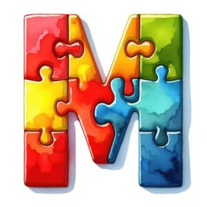 Heat transfers Iron on stickers  Puzzle letter 23 for Tshirts Iron on Decal Patches Stickers Clothes Hat Pillows DIY Crafts