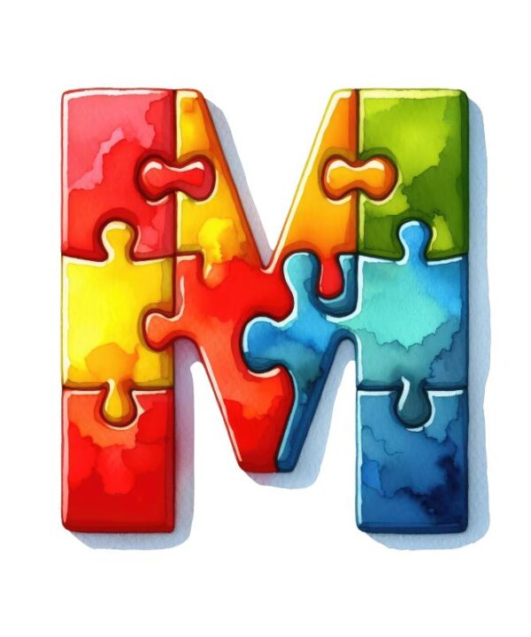 Heat transfers Iron on stickers  Puzzle letter 23 for Tshirts Iron on Decal Patches Stickers Clothes Hat Pillows DIY Crafts