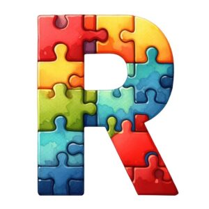 Heat transfers Iron on stickers  Puzzle letter 28 for Tshirts Iron on Decal Patches Stickers Clothes Hat Pillows DIY Crafts