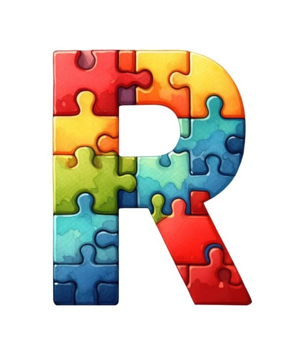 Heat transfers Iron on stickers  Puzzle letter 28 for Tshirts Iron on Decal Patches Stickers Clothes Hat Pillows DIY Crafts