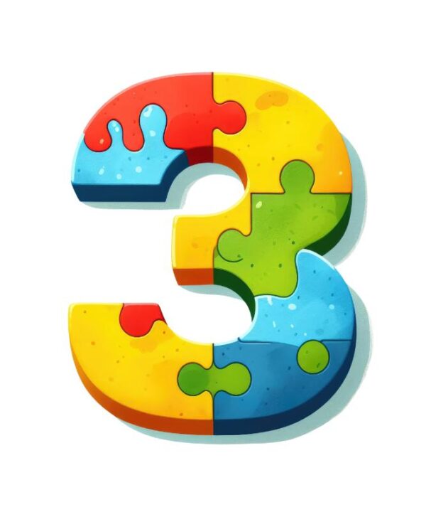 Heat transfers Iron on stickers  Puzzle letter 4 for Tshirts Iron on Decal Patches Stickers Clothes Hat Pillows DIY Crafts