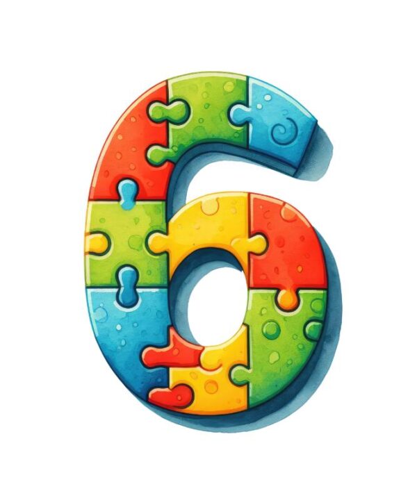 Heat transfers Iron on stickers  Puzzle letter 7 for Tshirts Iron on Decal Patches Stickers Clothes Hat Pillows DIY Crafts