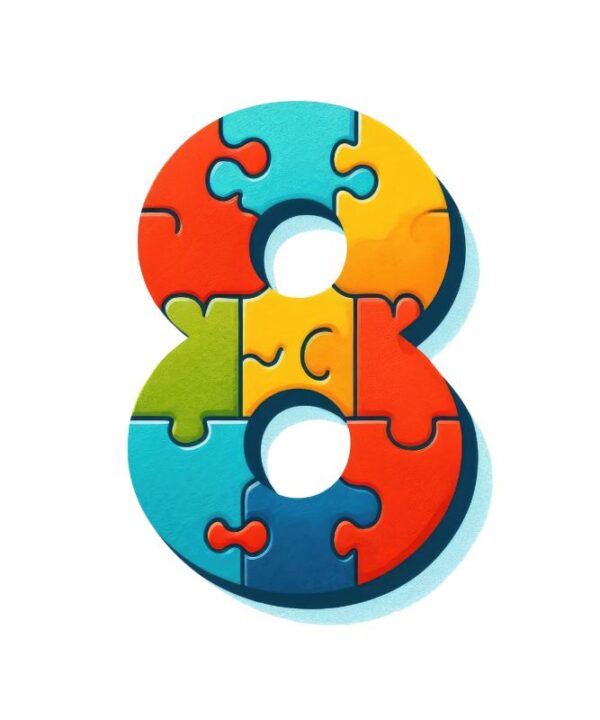 Heat transfers Iron on stickers  Puzzle letter 9 for Tshirts Iron on Decal Patches Stickers Clothes Hat Pillows DIY Crafts
