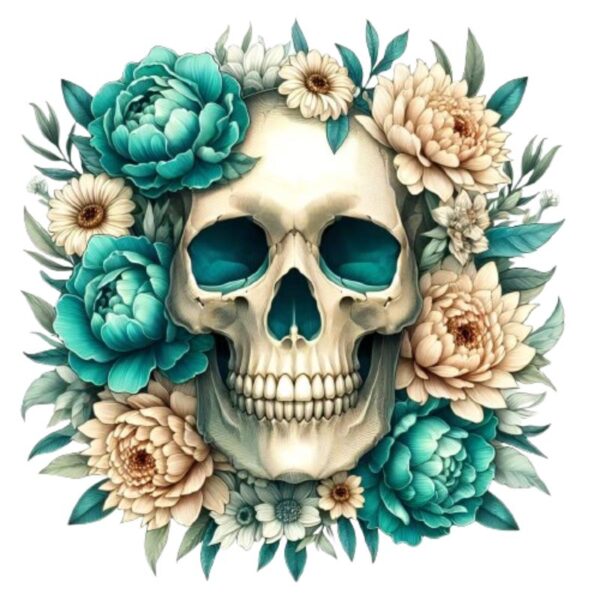 Heat transfers Iron on stickers  Skull Skeleton 1.1 for Tshirts Iron on Decal Patches Stickers Clothes Hat Pillows DIY Crafts