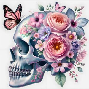 Heat transfers Iron on stickers  Skull Skeleton 3 for Tshirts Iron on Decal Patches Stickers Clothes Hat Pillows DIY Crafts