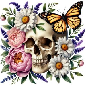 Heat transfers Iron on stickers  Skull Skeleton 40 for Tshirts Iron on Decal Patches Stickers Clothes Hat Pillows DIY Crafts