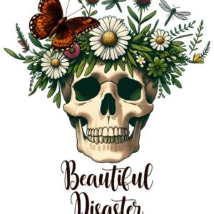 Heat transfers Iron on stickers  Skull Skeleton 41 for Tshirts Iron on Decal Patches Stickers Clothes Hat Pillows DIY Crafts