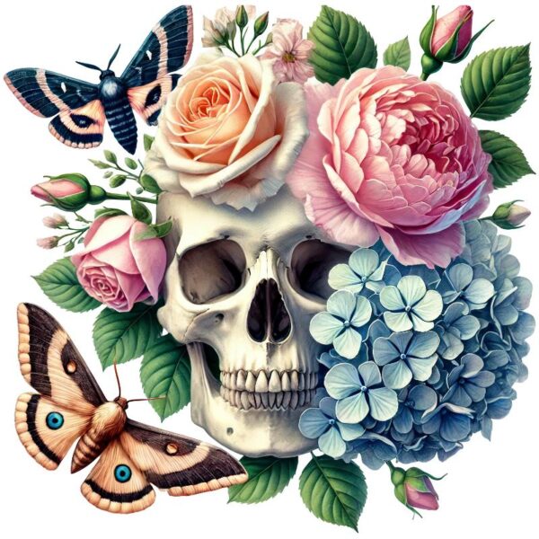 Heat transfers Iron on stickers  Skull Skeleton 46 for Tshirts Iron on Decal Patches Stickers Clothes Hat Pillows DIY Crafts