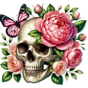 Heat transfers Iron on stickers  Skull Skeleton 47 for Tshirts Iron on Decal Patches Stickers Clothes Hat Pillows DIY Crafts