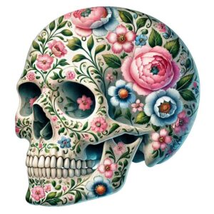 Heat transfers Iron on stickers  Skull Skeleton 52 for Tshirts Iron on Decal Patches Stickers Clothes Hat Pillows DIY Crafts