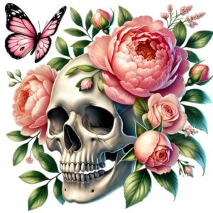 Heat transfers Iron on stickers  Skull Skeleton 54 for Tshirts Iron on Decal Patches Stickers Clothes Hat Pillows DIY Crafts