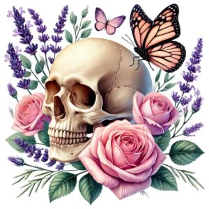Heat transfers Iron on stickers  Skull Skeleton 56 for Tshirts Iron on Decal Patches Stickers Clothes Hat Pillows DIY Crafts