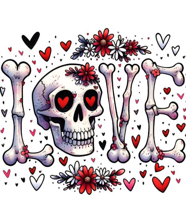 Heat transfers Iron on stickers  Skull Skeleton 61 for Tshirts Iron on Decal Patches Stickers Clothes Hat Pillows DIY Crafts