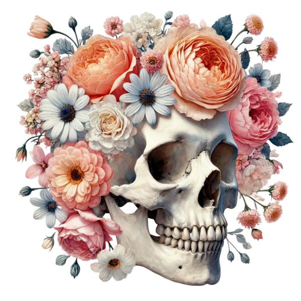 Heat transfers Iron on stickers  Skull Skeleton 63 for Tshirts Iron on Decal Patches Stickers Clothes Hat Pillows DIY Crafts